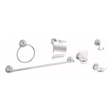 Juego Accesorios Para Baño 6 Piezas Acero Inox. Lion Tools 