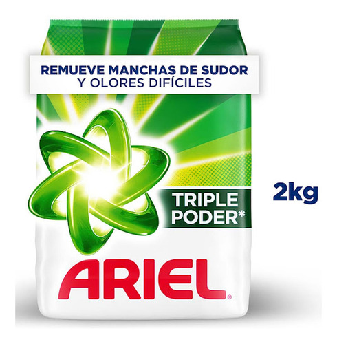 Detergente En Polvo Ariel Oxi Poder 2 Kg