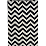 Tapete Kilim Indiano 150x200 - Lã Preto/cru -