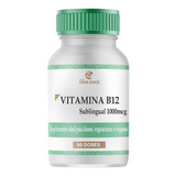 Vitamina B12 1000mcg 60 Capsulas Sublinguais Sabor Sem Sabor