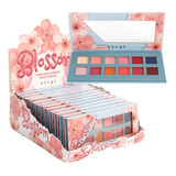 Box 12 Estojo De Sombras Matte E Metal Blossom Vivai Atacado