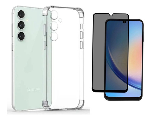 Carcasa Transparente Para Samsung A15 + Lámina Pantalla