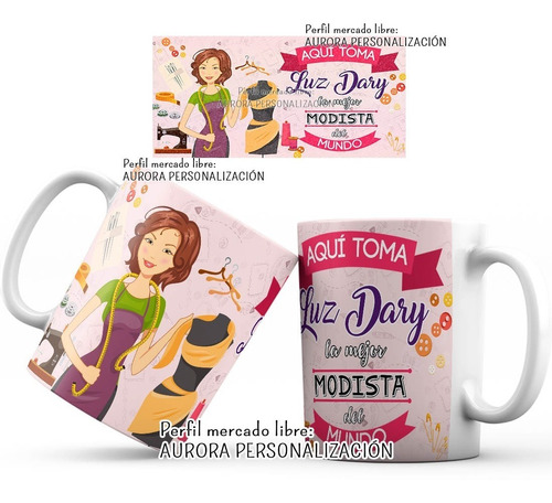 Mug Mejor Modista Nombre Personalizado Taza Pocillo