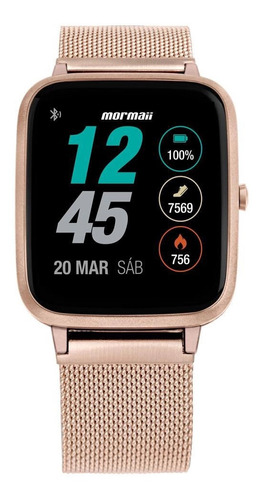 Relógio Mormaii Smartwatch Life Rosa Feminino Molifeah/7j