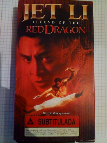 Legend Of The Red Dragon Película En Vhs