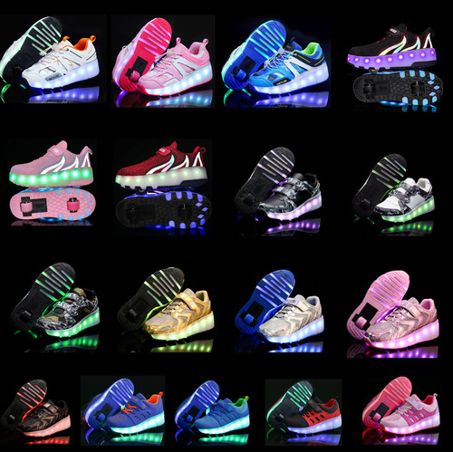 Zapatos De Moda Estudiantil, Luz Led, Recargable Por Usb