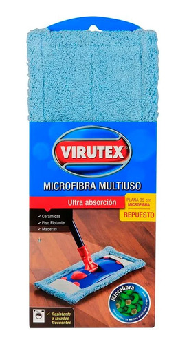 Repuesto Mopa Plana Microfibra - Virutex - Unidad 