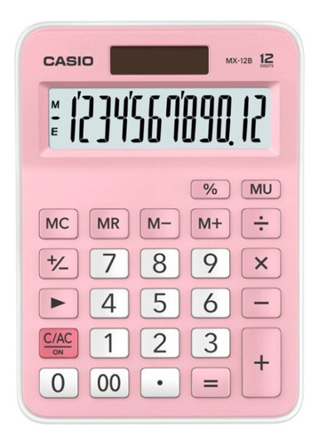 Calculadora Escritorio Casio Mx-12b 12 Digitos Rosa