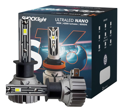 Lâmpada Ultra Led Shocklight 40w S16 Nano H1 6000k 12v