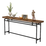 Mesa De Consola Industrial Para Sala De Estar, 70.9 Pulgadas