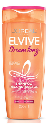 Shampoo L'oréal Paris Elvive Shampoo L'oréal Paris Elvive Dream Long 680 Ml Dream Long De Keratina Vegetal Y Óleo De Ricino En Tubo Depresible De 200ml Por 1 Unidad