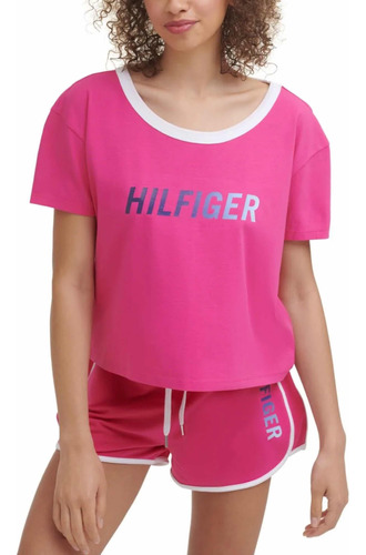 Tommy Hilfiger Cutout-back Playera Deportiva P/dama