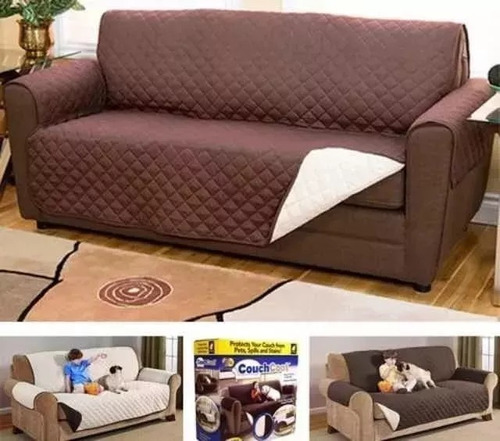 Forro Protector Cubre Sofa Mascotas Perros Y Gatos 3puestos