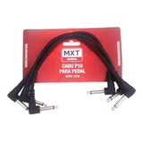 Kit 3 Cabos Mxt Pedal P10 Mono 0,20 Mm² 25 Cm