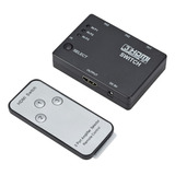 A Interruptor Hdmi 3x1 Full Hd 1080p 3d Con Control Remoto