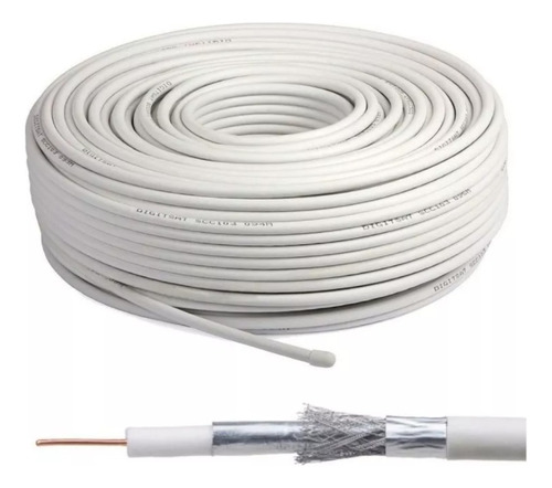 Cable Coaxial Rg6 Blanco 305 Mts + Lnb 4 Salidas