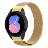 Pulseira Metal Magnética Compatível Com Galaxy Watch 5 40mm Cor Dourado