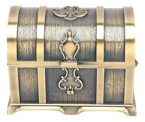 Joyero De Metal, Cofre Del Tesoro Rectangular, Puede