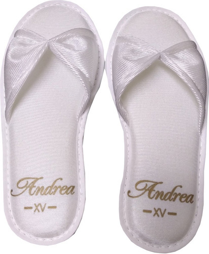 Pantuflas Personalizadas Xv Años Bautizo Publicidad Boda