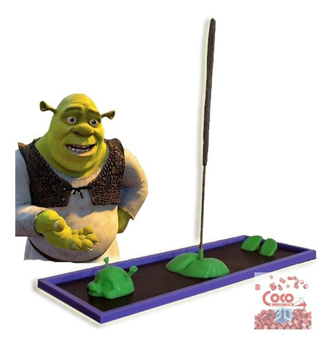 Shrek Porta Sahumerios Incienso Decoracion Bazar 3d Zen