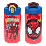 Zak Designs Spider Man - Botella De Agua Para Niños Con Cu.
