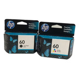 Combo 2 Cartucho Tinta Hp 60 1 Negro Cc640wl 1 Color Cc643wl