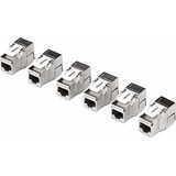 Paquete De 6 Conectores Keystone Cat6a Rj45 Blindados Trendn