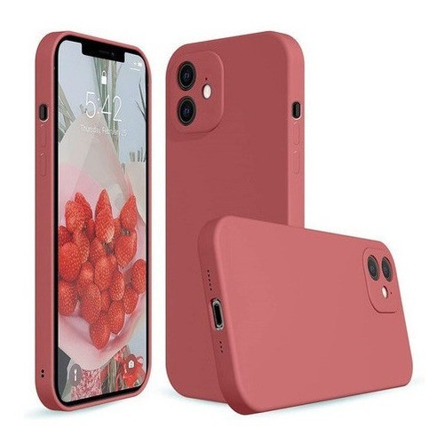 Newfunda Para iPhone Oficial Cuadrado Silicona Líquida 11 12