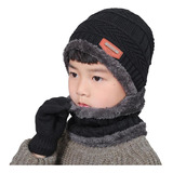 Niño 3en1 Gorro Bufanda Guantes Cuello Unisex Invierno Frío