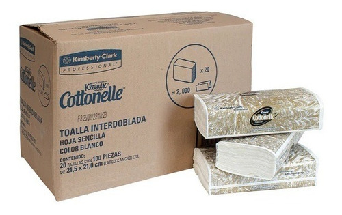 Toalla Interdoblada Cottonelle Caja C/20 Piezas !!!