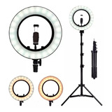 Ring Light Iluminador Led Celular 26cm+tripe D Mesa D Brinde