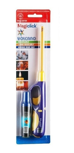 Encendedor Magiclick Chispero Con Recarga Volcano Pettish  