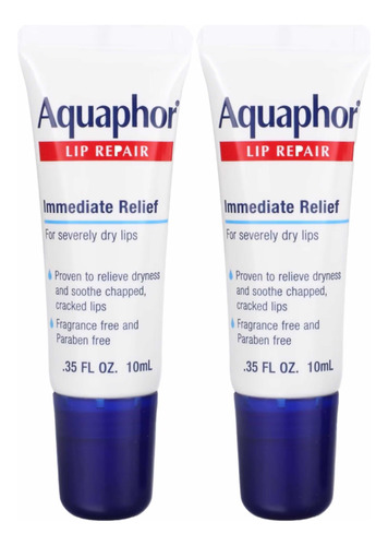 Aquaphor Lip Repair 10ml Value Pack X2 - Eucerin