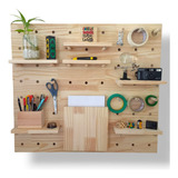 Painel Pegboard Em Pinus 18mm - 75cm X 100cm 