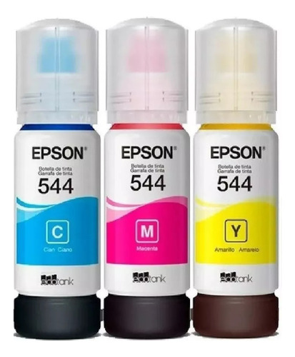 Kit De 3 Tintas Originales Epson T544 Cyan, Magenta, Yellow