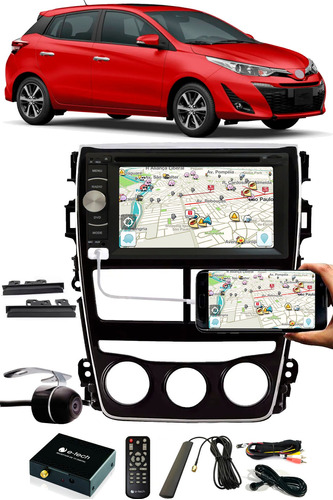 Multimídia Toyota Yaris Tv Digital Bluetooth + Câmera