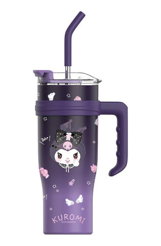 Taza De Agua Termo De Acero Inoxidable Sanrio Kuromi 1200ml