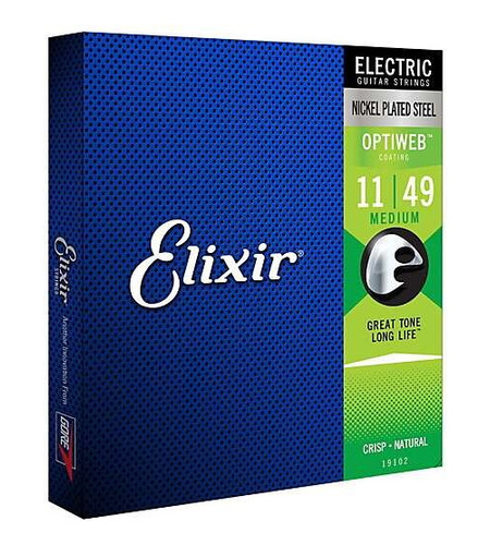 Elixir Optiweb Medium 11-49 Cuerdas Guitarra Eléctrica 19102