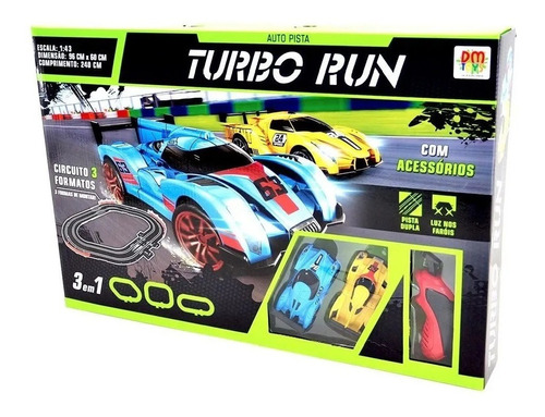 Autorama Auto Pista Turbo Run Circuito Dmt5891 - Dmtoys