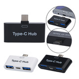Adaptador De Hub Usb 3.1 Tipo C A Usb Dual + Micro Usb Otg