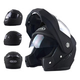 Casco De Moto Totalmente Plegable Con Doble Visera Mate