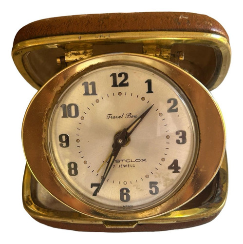 Reloj De Viaje  Antiguo Vintage Westclox Travel Ben 7 Jewel