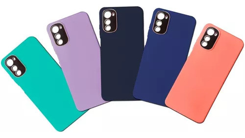 Funda Silicona & Vidrio Cubre Camara Para Motorola Moto E32