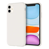 Funda De Silicona Para iPhone 11 6.1 2019 (blanco)