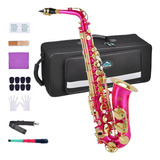 Alto Saxophone E Flat Pink Sax Full Kit For Students Beginne