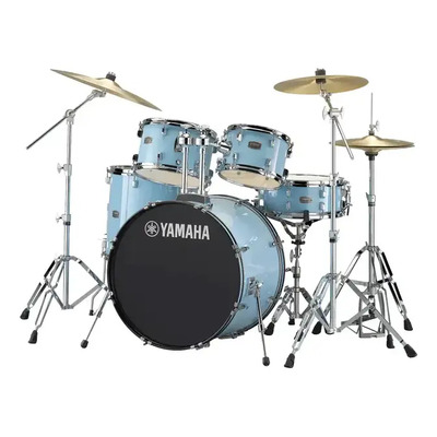 Yamaha Rydeen Rdp2f5gpuuset batería acústica c\u002Fplatillos color azul acero | MercadoLibre