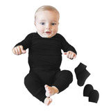 Conjunto Térmico Bebê Com Luvinhas E Meias De Segunda Pele