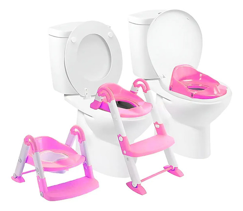 Bañito Tapa Entrenadora Infantil 3en1 Escalera Asiento  | Envío gratis