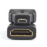 Adaptador Hdmi Hembra A Micro Hdmi Macho V1.4 Dorado 1080p