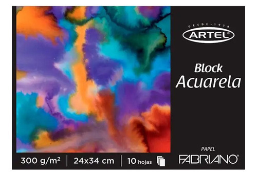 Block Fabriano Acuarela 10 Hojas 300g 24x34cm Artel